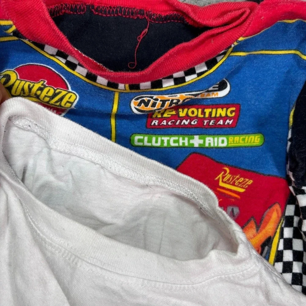 Cars Size 2T Lightning McQueen Lot‎ 4 Disney Pajamas T-shirt Shorts Kachow VTG